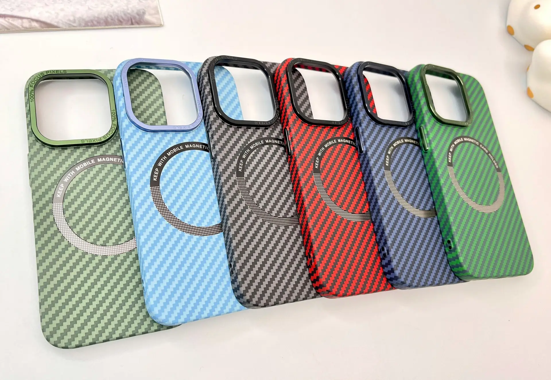 Una lista de cases de diferentes colores
